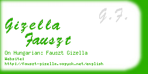 gizella fauszt business card